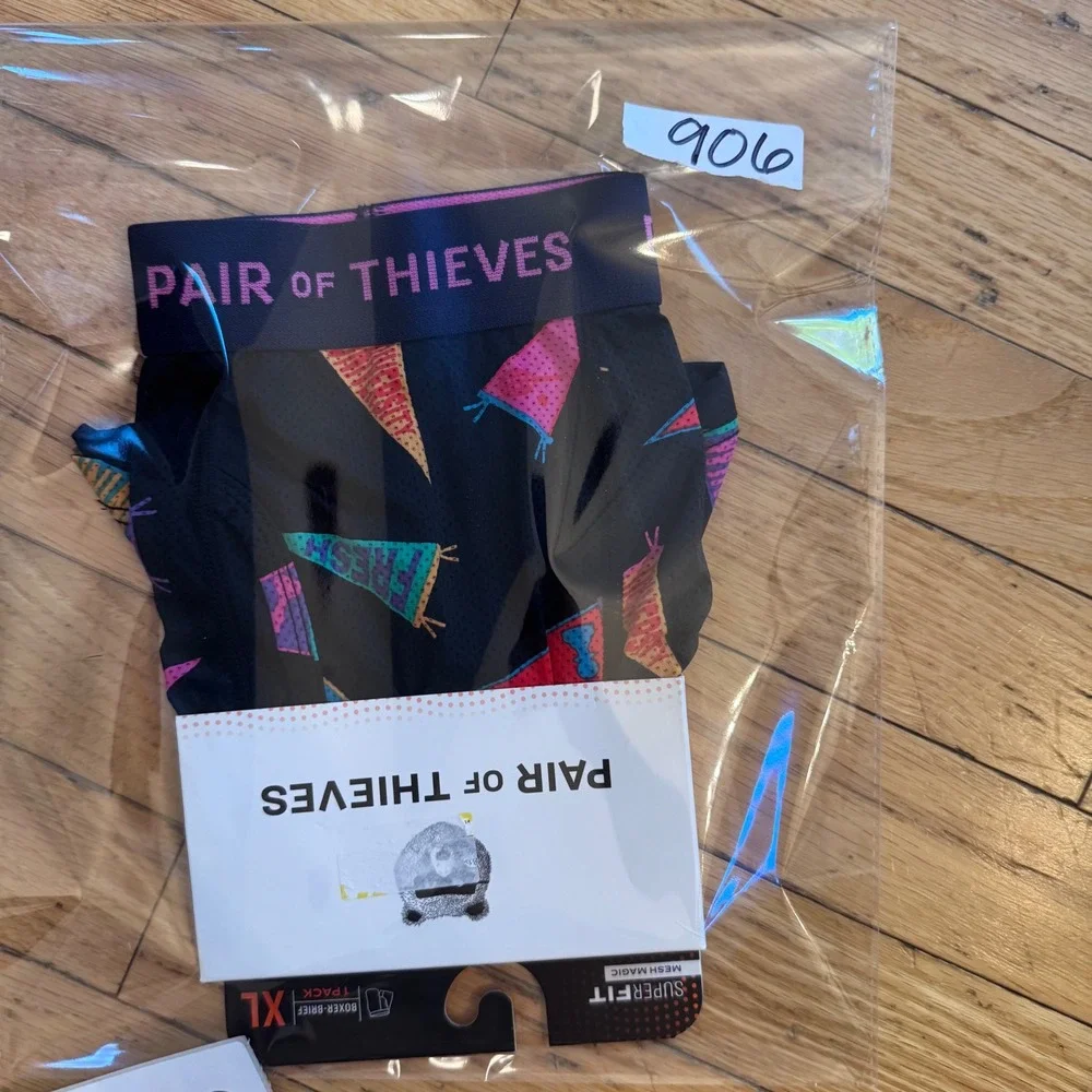 Pair of Thieves SuperFit Mesh Magic Boxer Briefs XL Black Fresh Pennant NWT